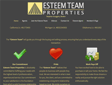 Tablet Screenshot of esteemteamproperties.com